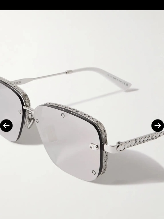 Dior Accessories - Dior Silver Rimless Sunglasses with Mirrored Lenses